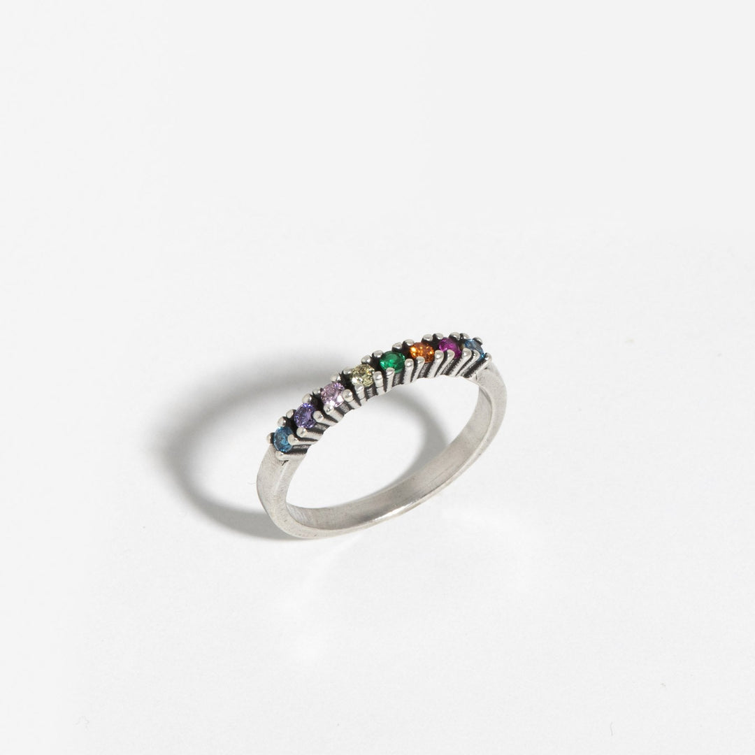 Rainbow Ring Silver