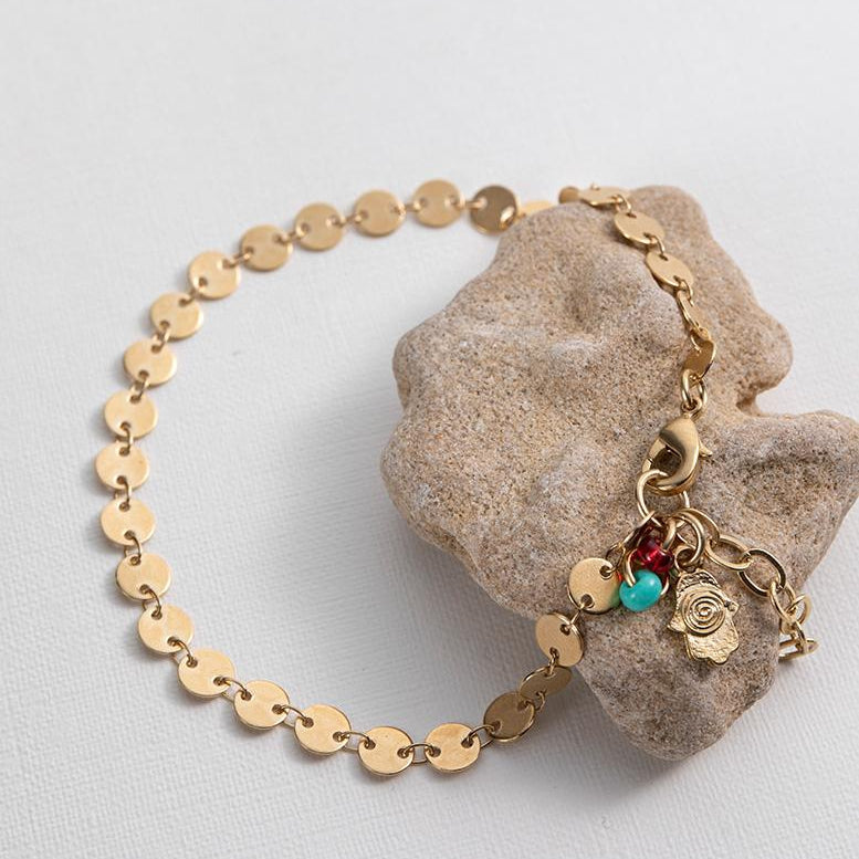 Molecule Anklet Gold